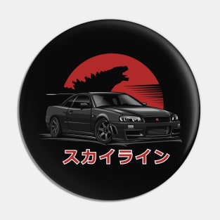 Skyline GTR R-34 (Black) Pin