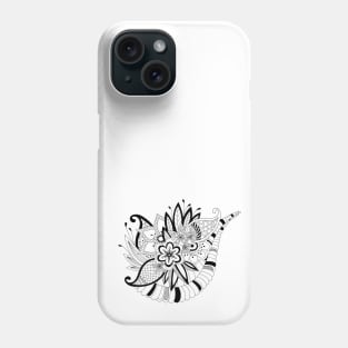 Black and white flower composition. Phone Case