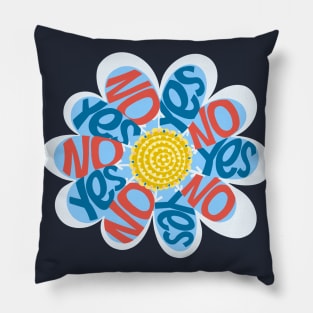 Vote Yes No Yes No Daisy Pillow