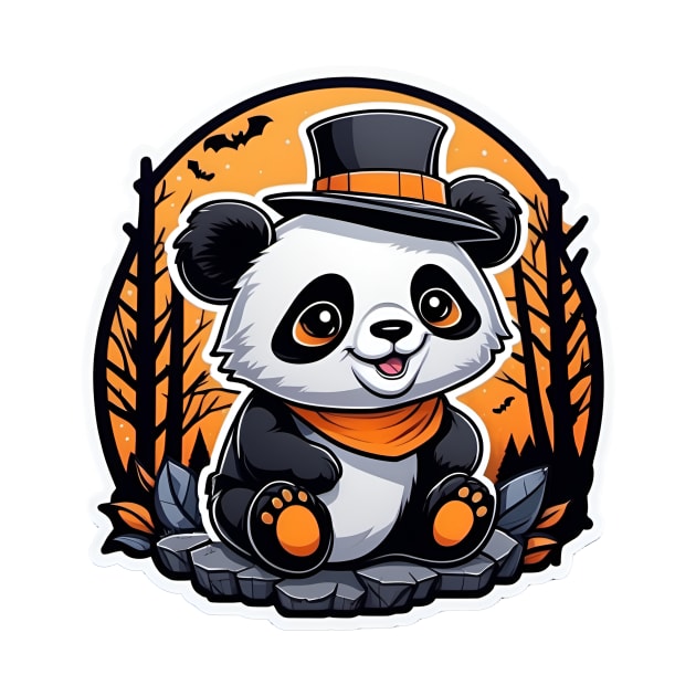 A panda bear wearing a top hat by CreativeXpro