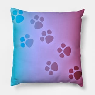 Paw Prints: Purple Pillow