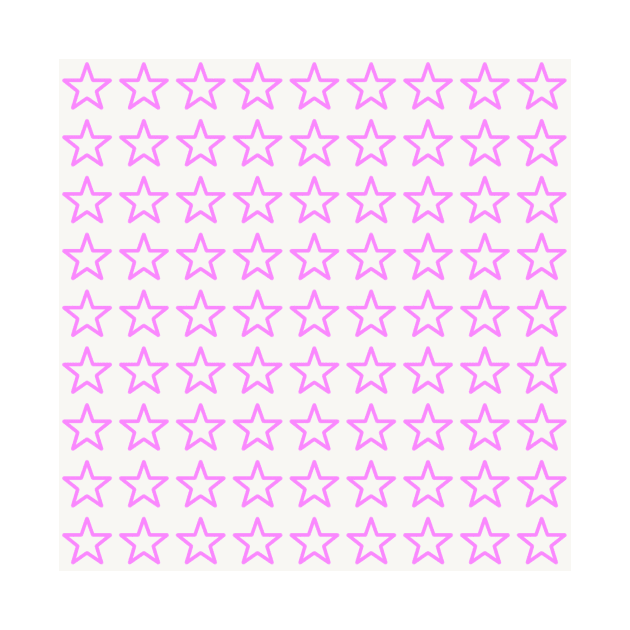 Pink stars on white by bettyretro