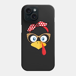 Cool Turkey Face With Sunglasses Funny Thanksgiving Phone Case