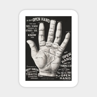 Open hand, palm reading Magnet