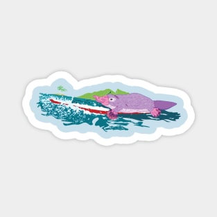 Surfing Platypus Magnet