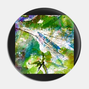 Intuitive Organic Abstract Watercolor in Green Pin