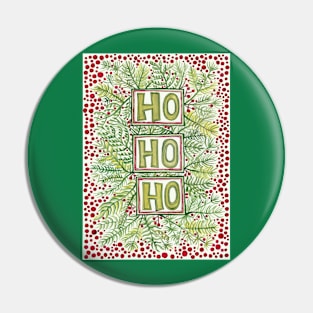 Ho Ho Ho Merry Christmas Pin