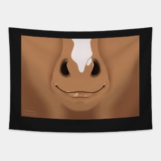 Tan Stripe Horse Face Tapestry