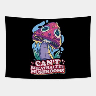 Fungal Funnies: Breathe Easy, Can't Breathalyze Mushrooms Tapestry