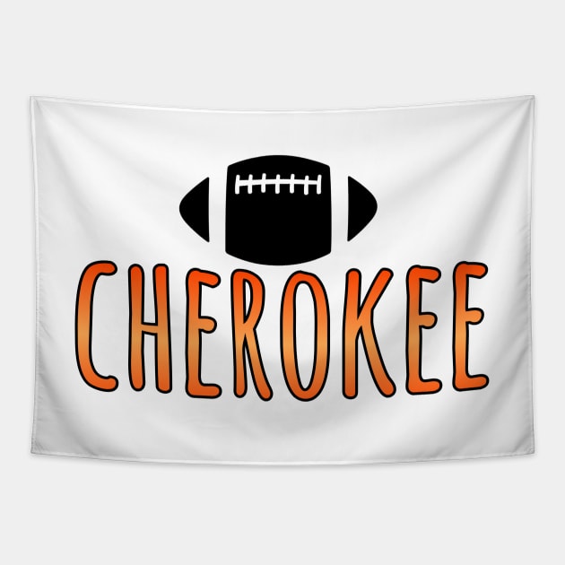 cherokee football Tapestry by avamariedever