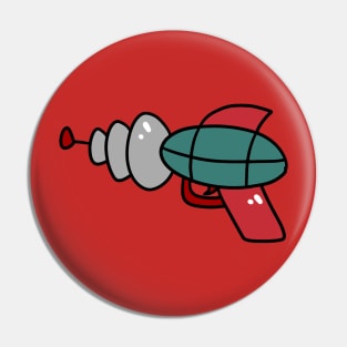 Red Gray Space Gun Pin