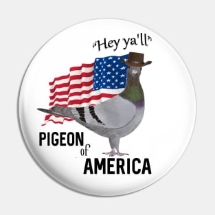 Pigeon of America Greeting Pin