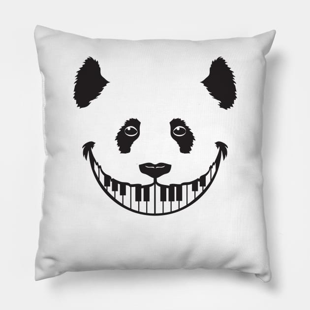 Panda Piano Pillow by jaytee