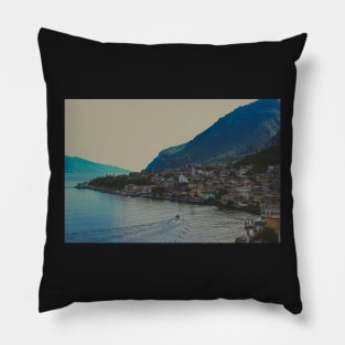 A view of Limone in Lake Garda Pillow