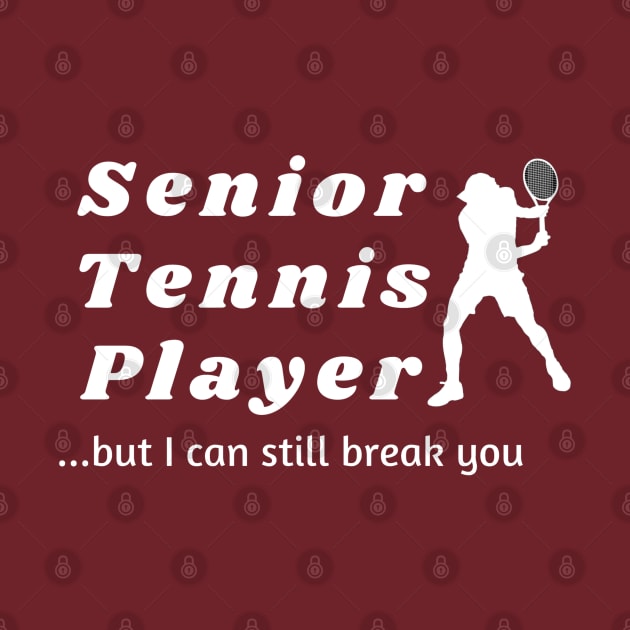 Senior tennis player by Comic Dzyns