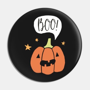 Cute Pumpkin Spooky Halloween Illustration Pin