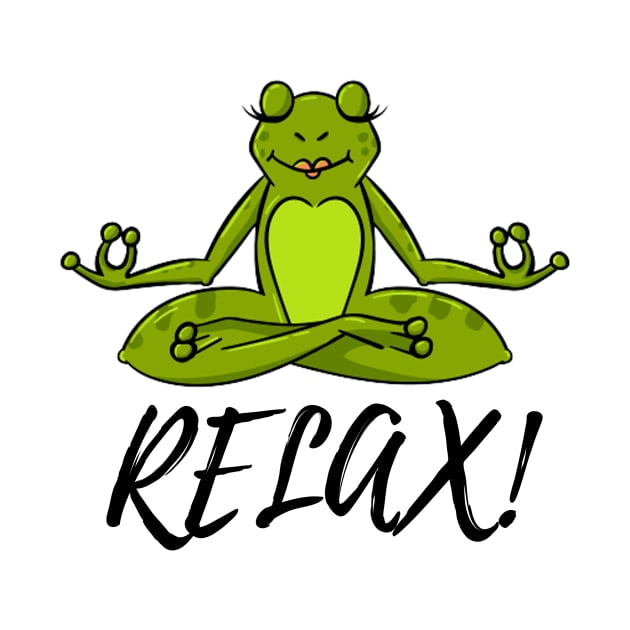 RELAX FROG IN YOGA POSITION by hatem