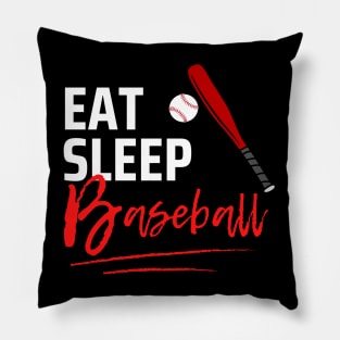 Eat Sleep Baseball Pillow