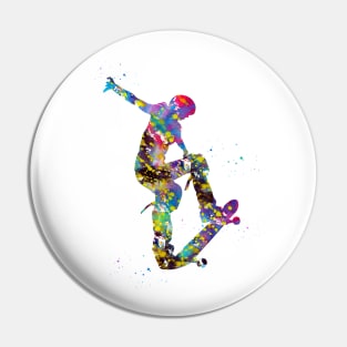 Skateboarder Pin