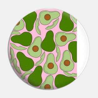 Avocado Pattern on Pink Pin