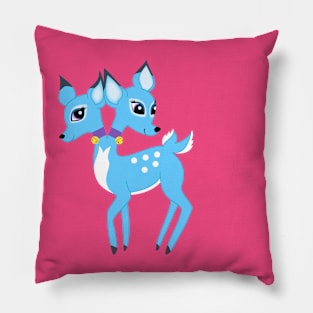 The Twins (blue) Pillow