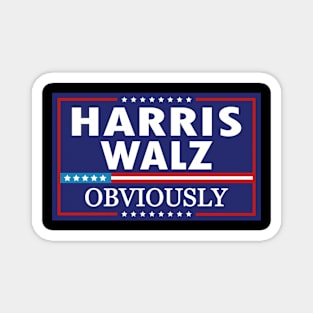 Harris Walz 2024 // Obviously // Car Bumper // Classic Magnet