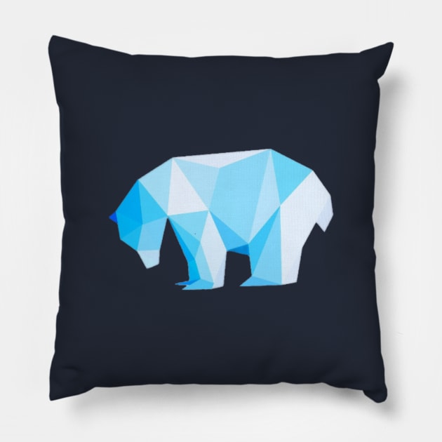 Ice Crystal Polar Bear Pillow by Simple but always Cool..