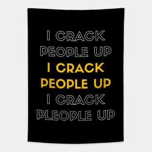 I Crack People Up Funny Chiropractor Spine adjust Therapist Tapestry