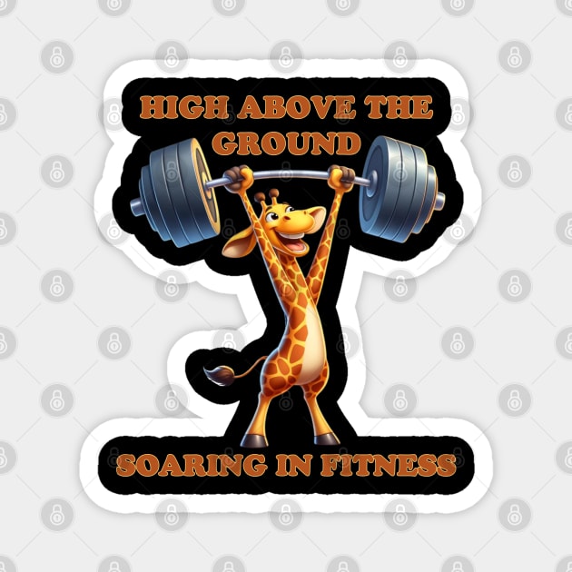 Giraffe Lift: Elevate Your Workout Magnet by vk09design