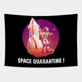 Astronaut making selfie on the moon Tapestry