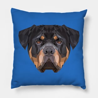 Rottweiler Low Poly Art Pillow