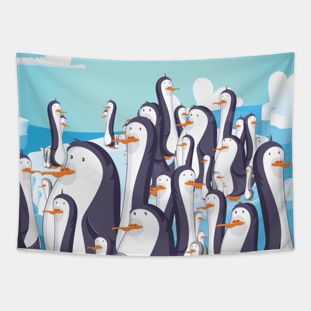 Penguins Tapestry by nickemporium1