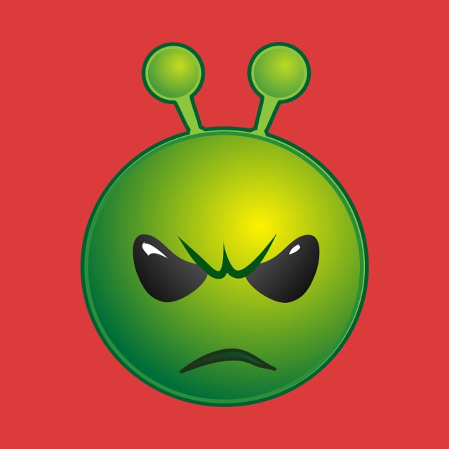 Funny Alien Monster ET Extraterrestrial Martian Green Man Emoji for Women, Men and Kids 17 by PatrioTEEism