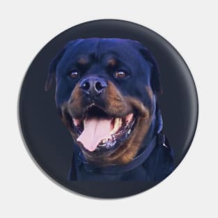 Rottweiler Pooch Smiling BR Pin