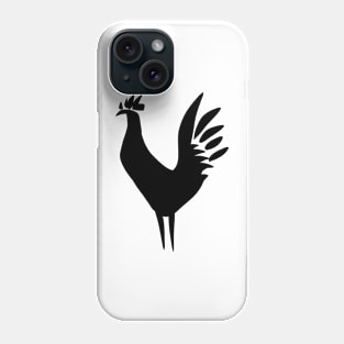 Black Rooster Tribal Chicken Phone Case