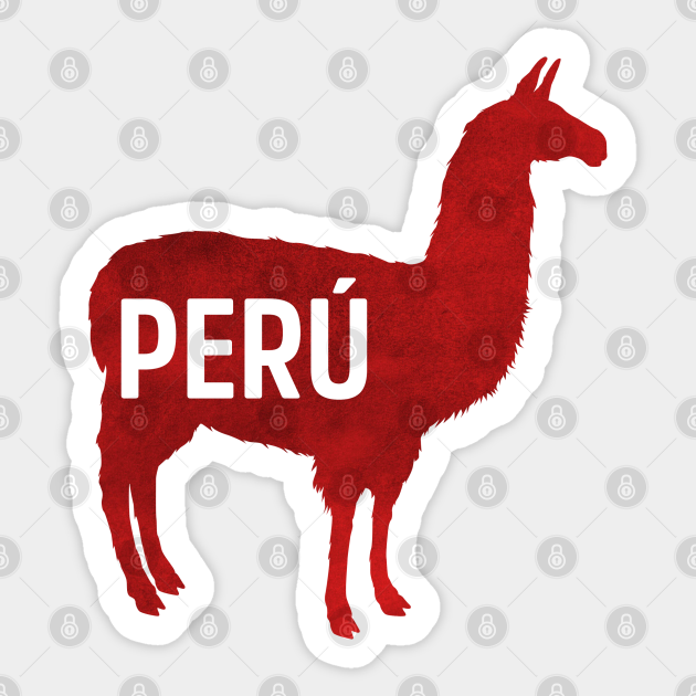 Peru Llama Peru Sticker Teepublic