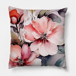 Watercolor flowers Pillow