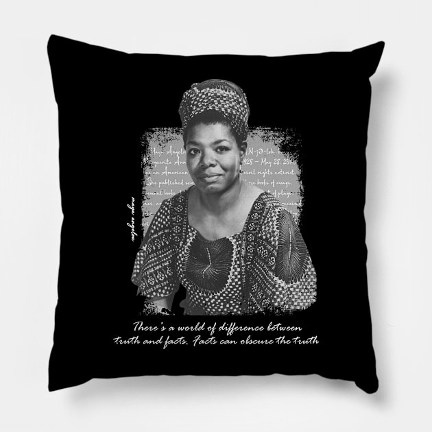 Maya-Angelou Pillow by xalauras studio