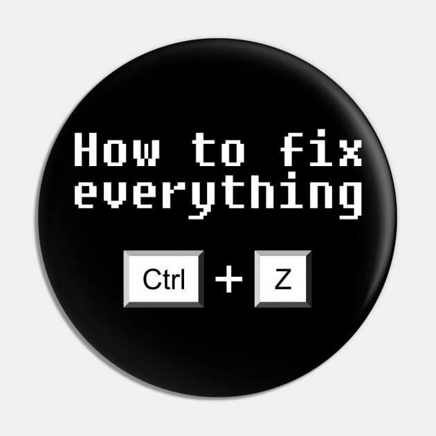 Ctrl Z Pin by chuckfinleyart