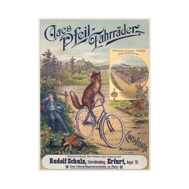 Claes Pfeil-Fahrräder Vintage Poster 1905 by vintagetreasure