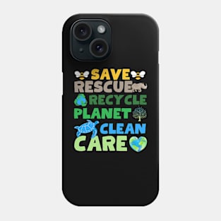 Earth Day 2023 Restore Earth Sea Turtle Art Save the Planet Phone Case