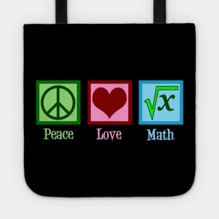 Peace Love Math Tote