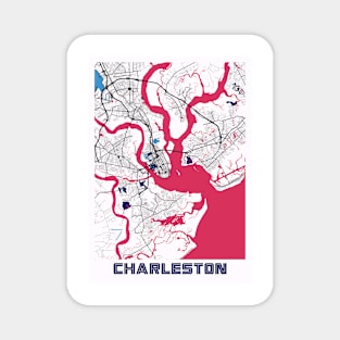 Charleston - United States MilkTea City Map Magnet