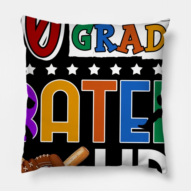 10th Grade Batter-up! Baseball Back to School Pillow by Bensonn