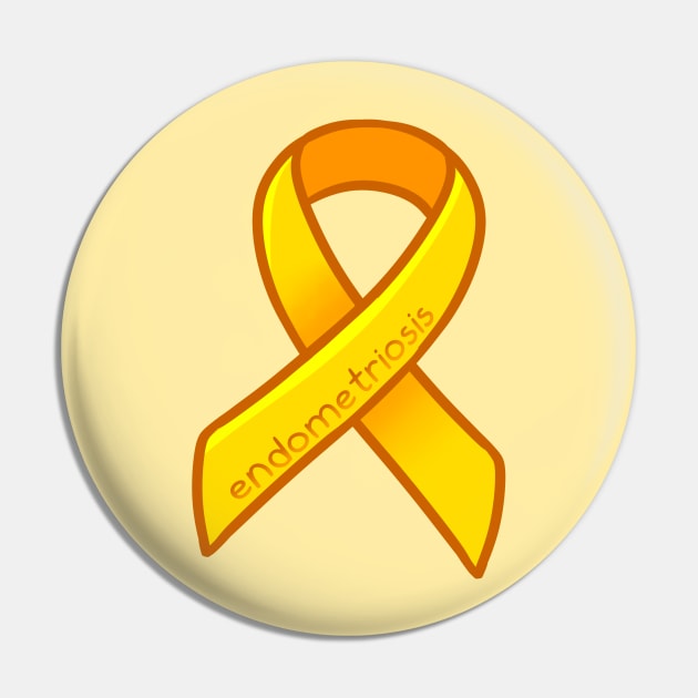 Endometriosis Awareness Ribbon Pin by leashonlife