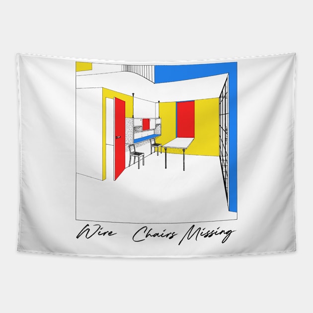 Wire -- Chairs Missing -- Original Fan Art Design Tapestry by CultOfRomance