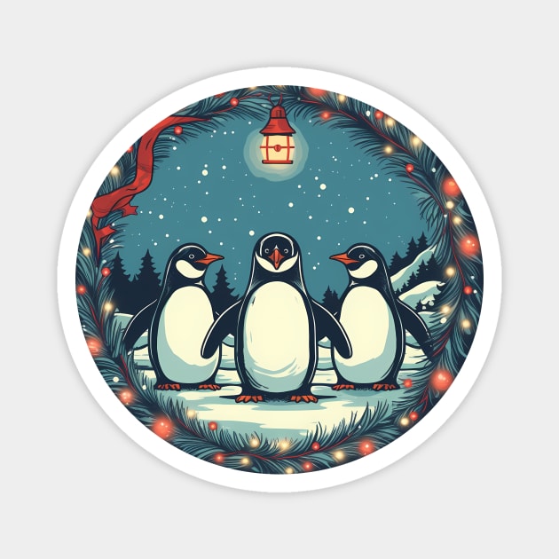 Penguin in Ornament, Love Penguins Magnet by logiamerch