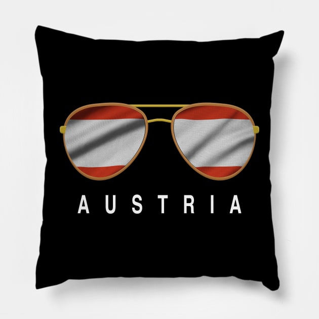 Austria Sunglasses, Austria Flag, Austria gift , 	Austrian Pillow by JayD World