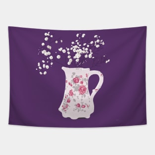 White Flower Jug Tapestry