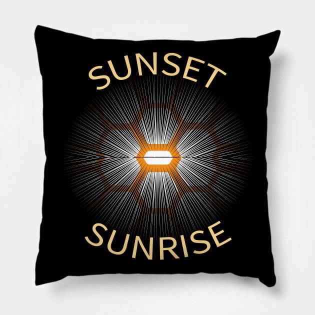 Sunrise Sunset Pillow by Imutobi